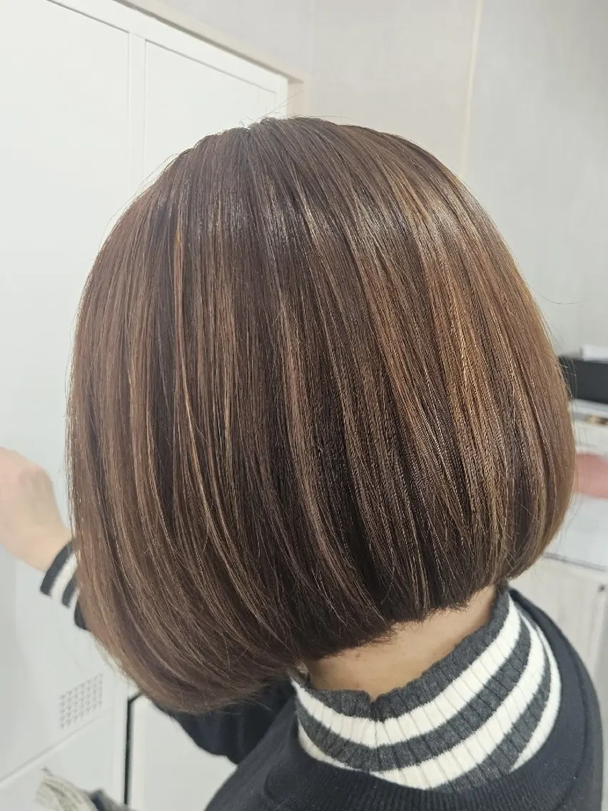 カラー ミディアム パーマ ボブ 【GRANDEUR】 Matsuiのヘアスタイル