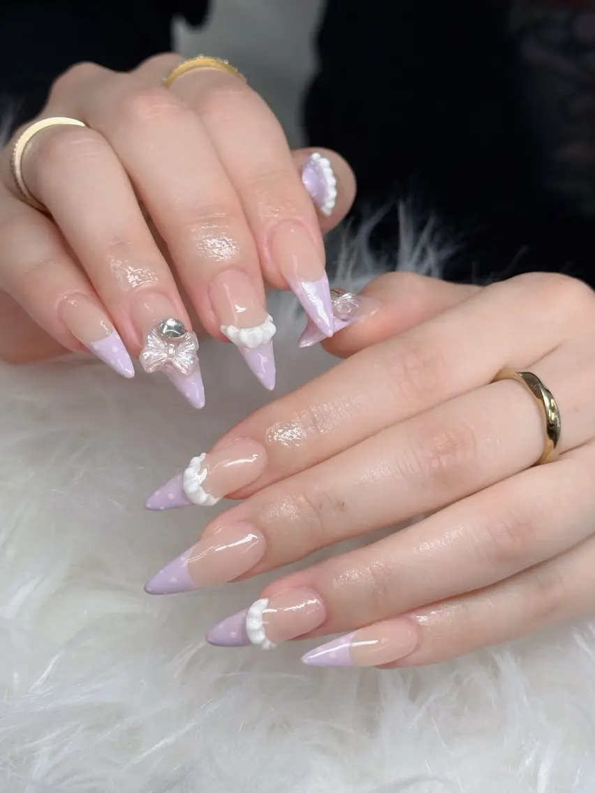 ネイル アートネイル フレンチネイル ジェルネイル 韓国ネイル マグネットネイル Lenie Nail Salonのネイルデザイン
