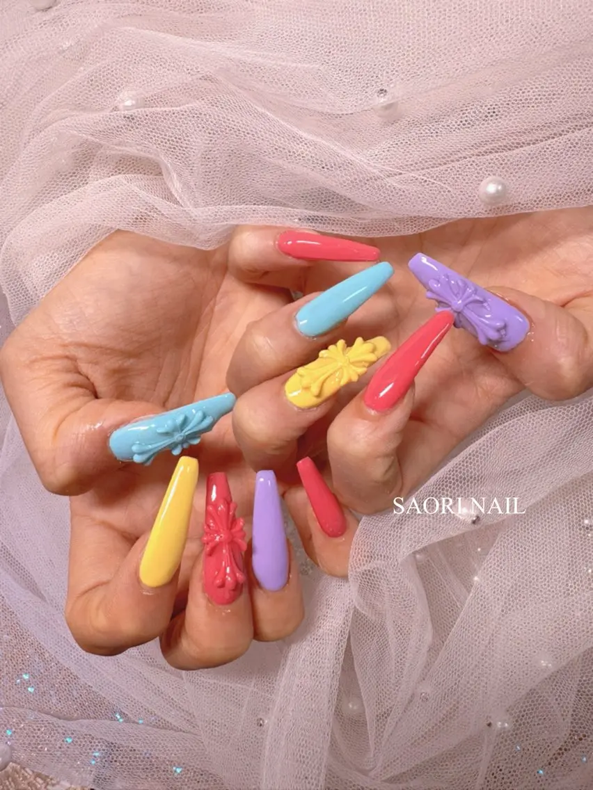 ネイル チークネイル フットネイル ジェルネイル 韓国ネイル マグネットネイル ハンドネイル SAORI NAIL /長さ出し専門店のネイルデザイン