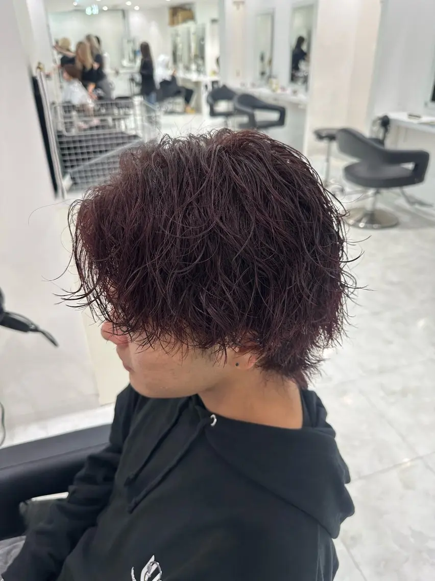 ショート パーマ メンズ カット ヘアカラー トリートメント 🐺韓国風メンズ特化 あさひ🐺のヘアスタイル