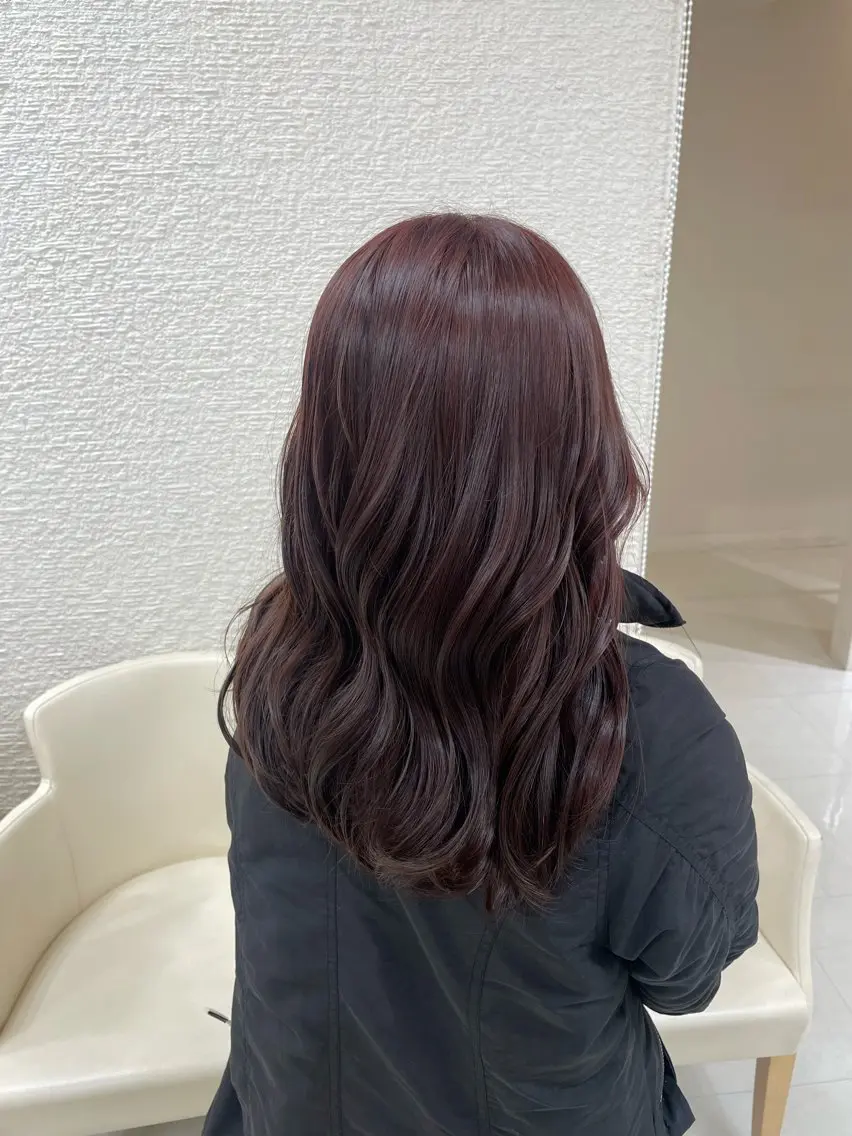 セミロング カラー ブリーチなしダブルカ ラー🎀透明感/AOのヘアスタイル