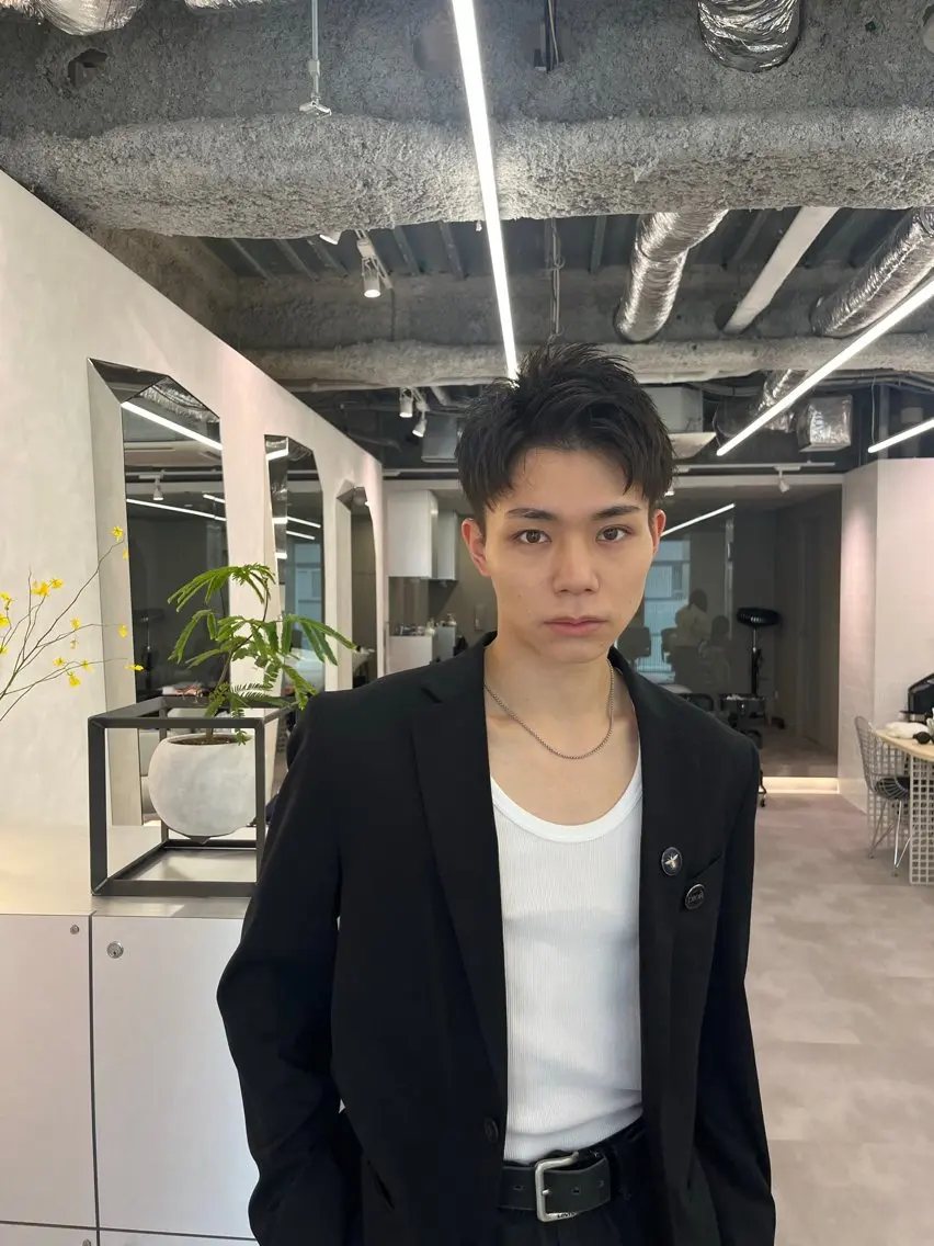 メンズ アップバング カット メンズ特化美容師 水野友貴のヘアスタイル