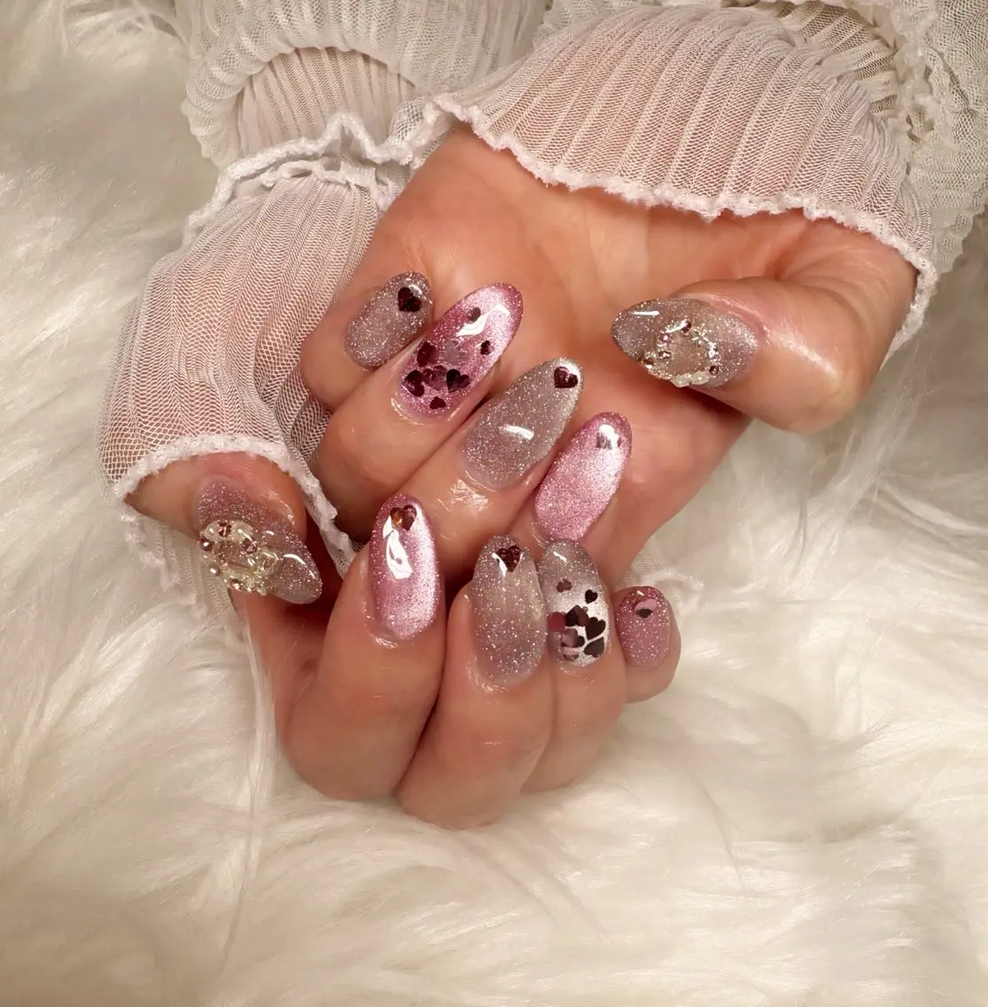 ネイル ハート ハンドネイル Nail Salon macherieのネイルデザイン