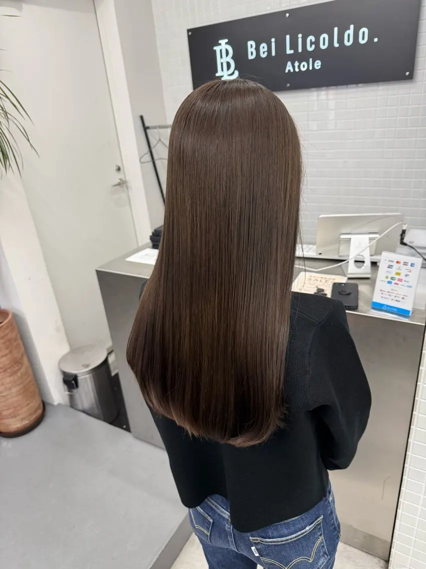 ロング カット 縮毛矯正 トリートメント 古田 昂也のヘアスタイル
