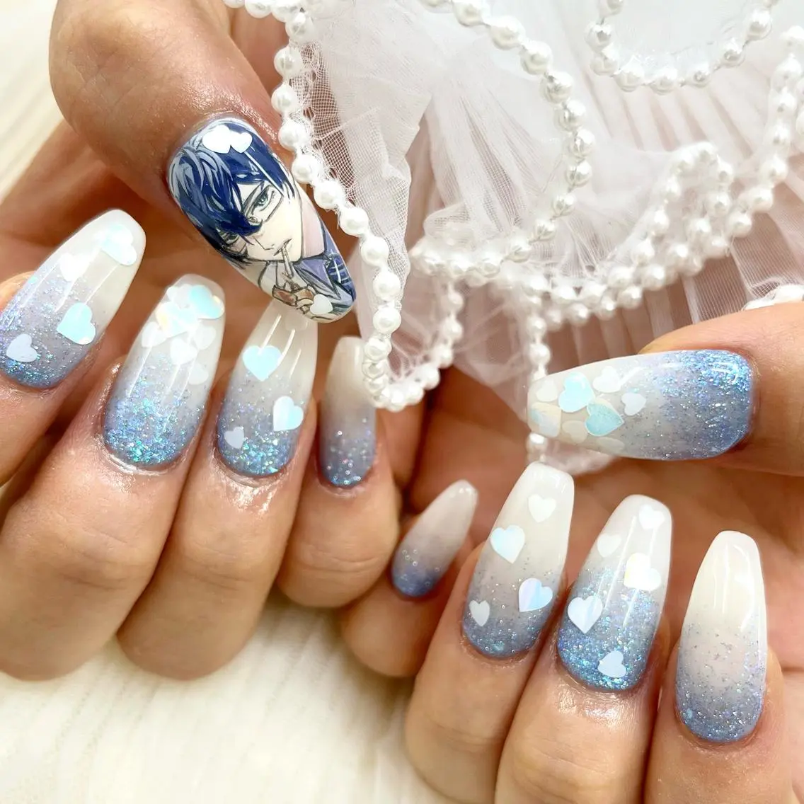 ロング ネイル ハンドネイル 池袋痛ネイル Nok. 渡辺のネイルデザイン