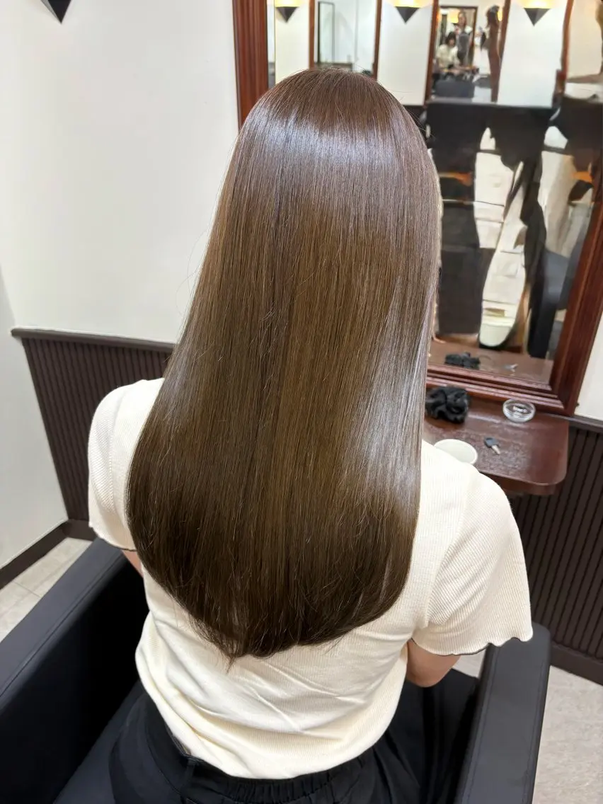 ロング カラー トリートメント カット ヘアカラー トリートメント SHICUNE /ミホのヘアスタイル