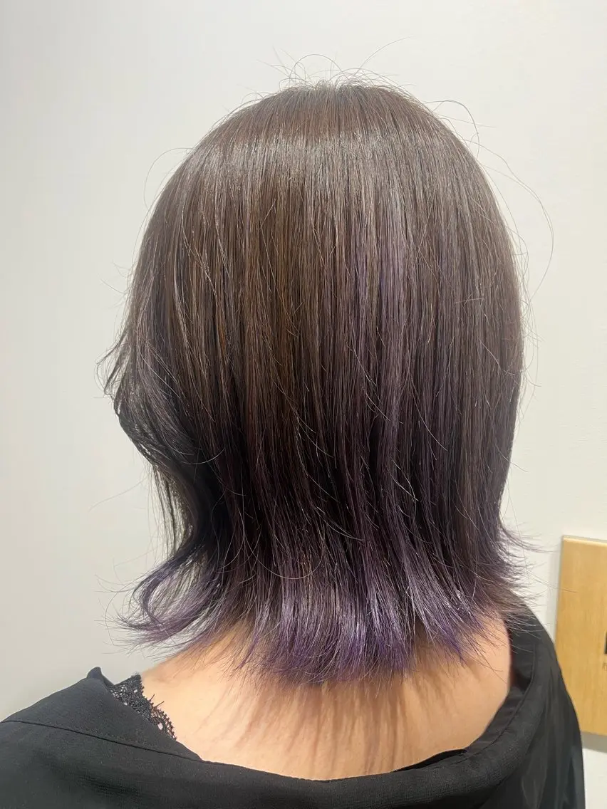 ミディアム カラー 艶カラー推し！ なかはらあかりのヘアスタイル