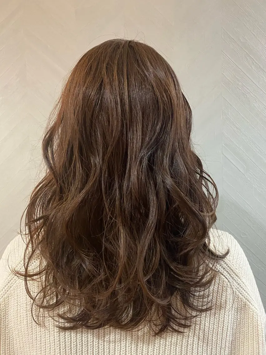 セミロング パーマ カット パーマ Lavillage☆ ムラタ　タカノリのヘアスタイル