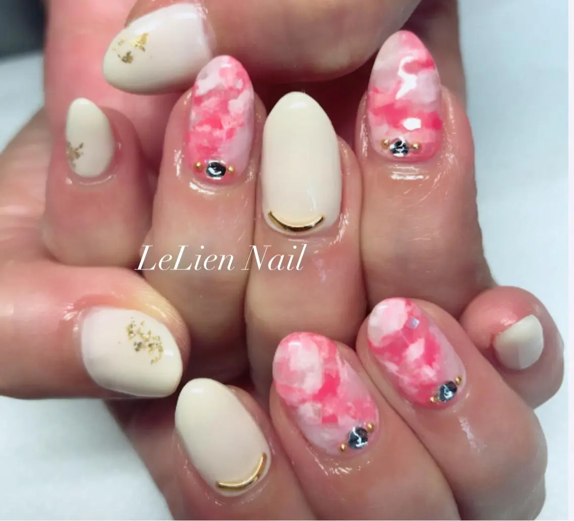 ネイル モチの良さ◉ フィルインネイル♡のネイルデザイン