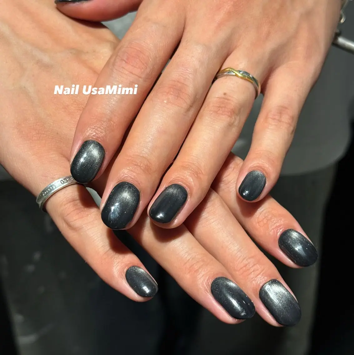 ネイル マグネットネイル ハンドネイル 本町ネイルNail UsaMimiのネイルデザイン