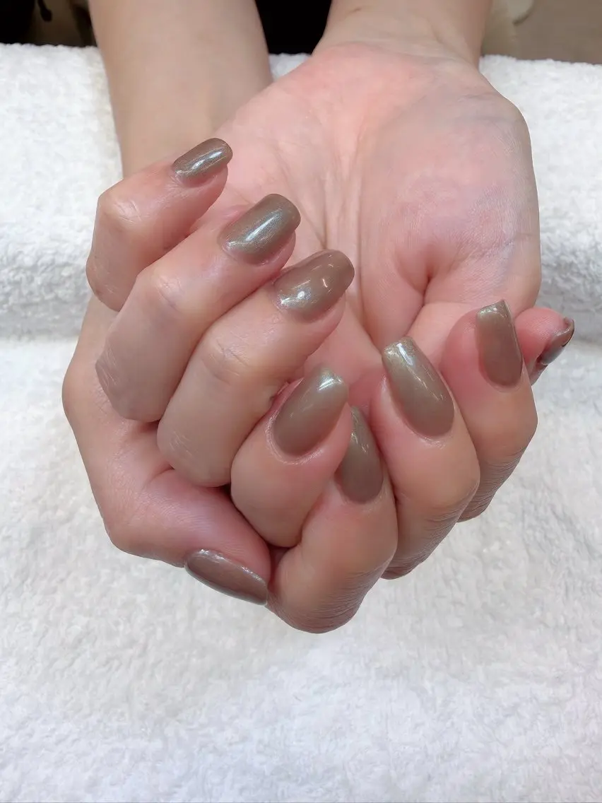 ネイル ジェルネイル ニュアンスネイル ワンカラーネイル ハンドネイル Hamada Hinaのネイルデザイン
