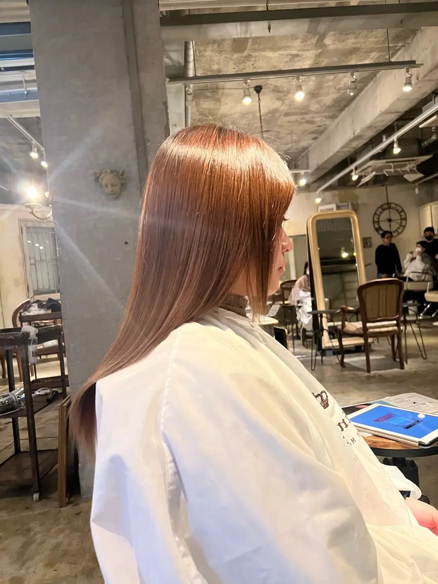 セミロング トリートメント 酸熱トリートメント 永山 萌文のヘアスタイル