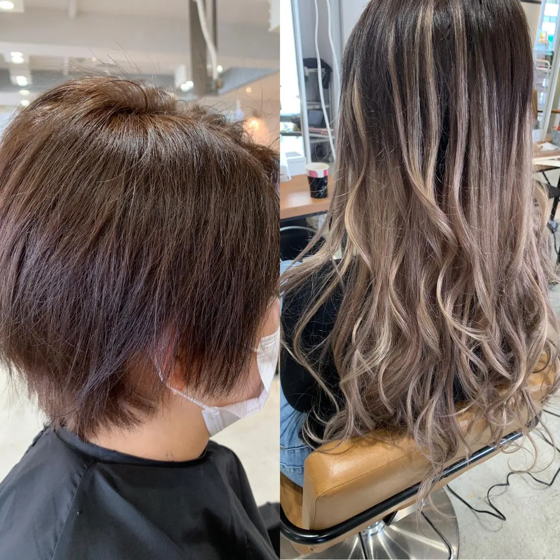 ロング カラー バレイヤージュ エクステ レイヤーカット ヘアカラー トリートメント LUXBE LUCEのヘアスタイル
