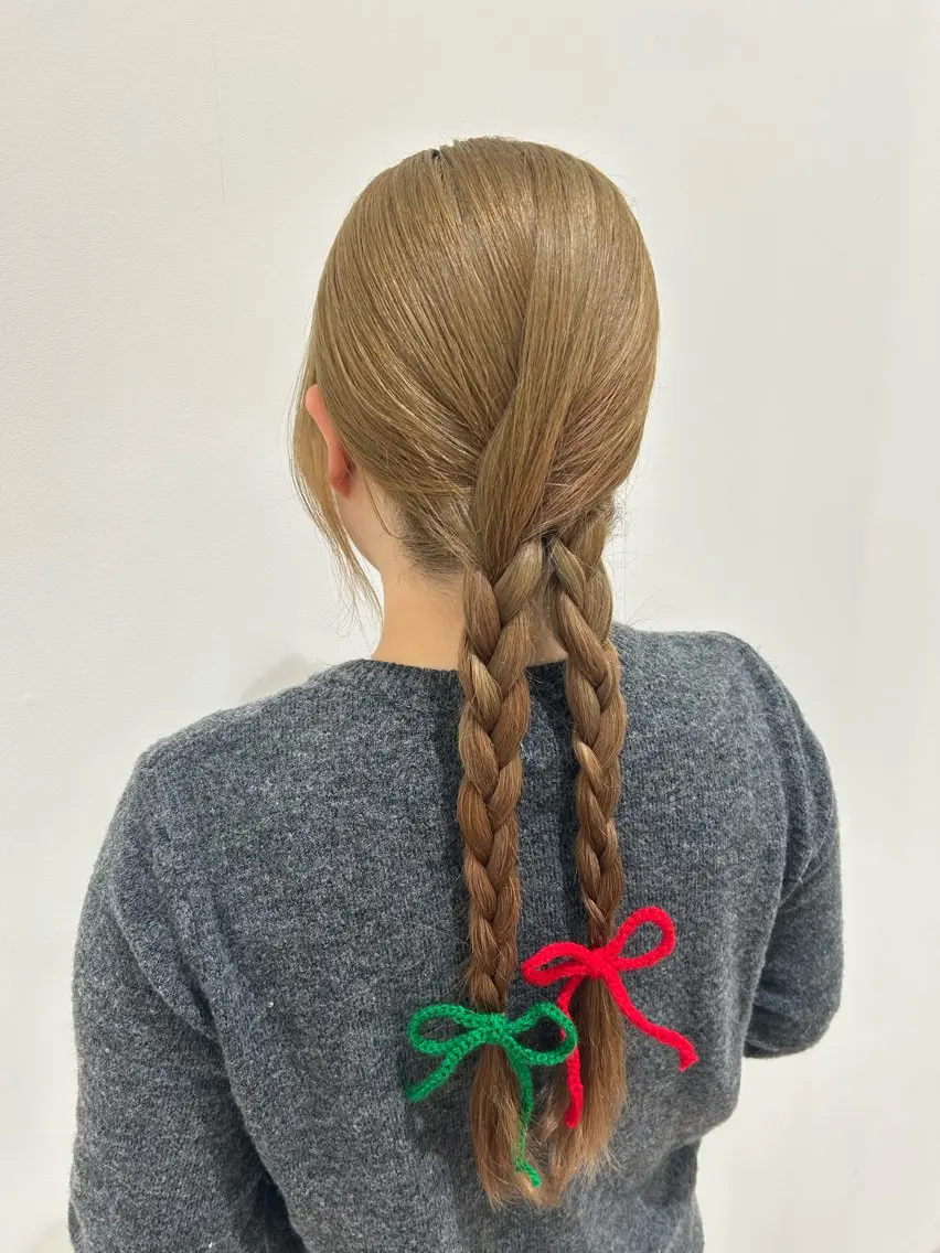 ロング ヘアアレンジ ヘアセット 柴崎 りるのヘアスタイル