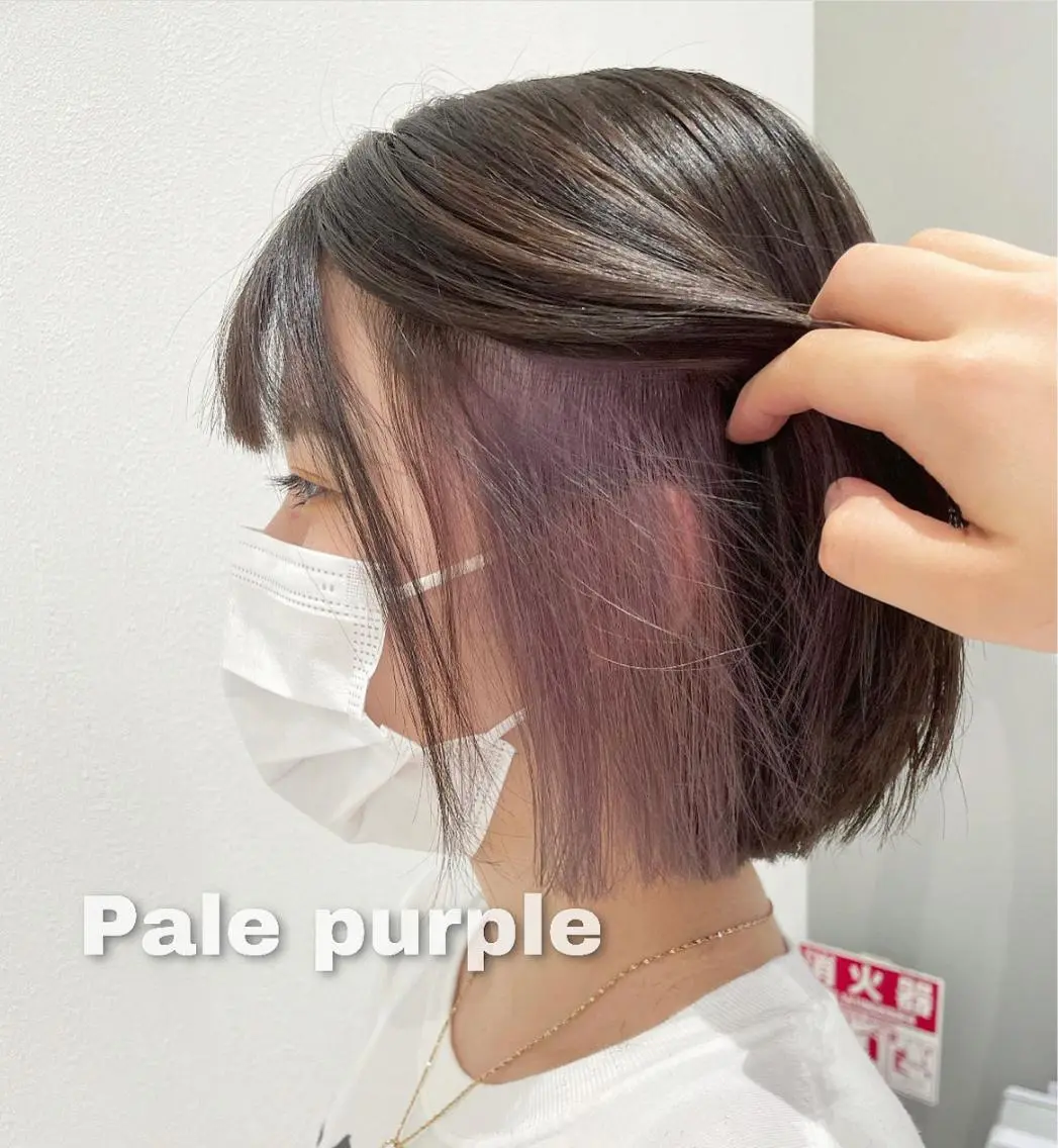 ショート カラー インナーカラー パープルカラー GOAT_茅ヶ崎 キシ サクラのヘアスタイル