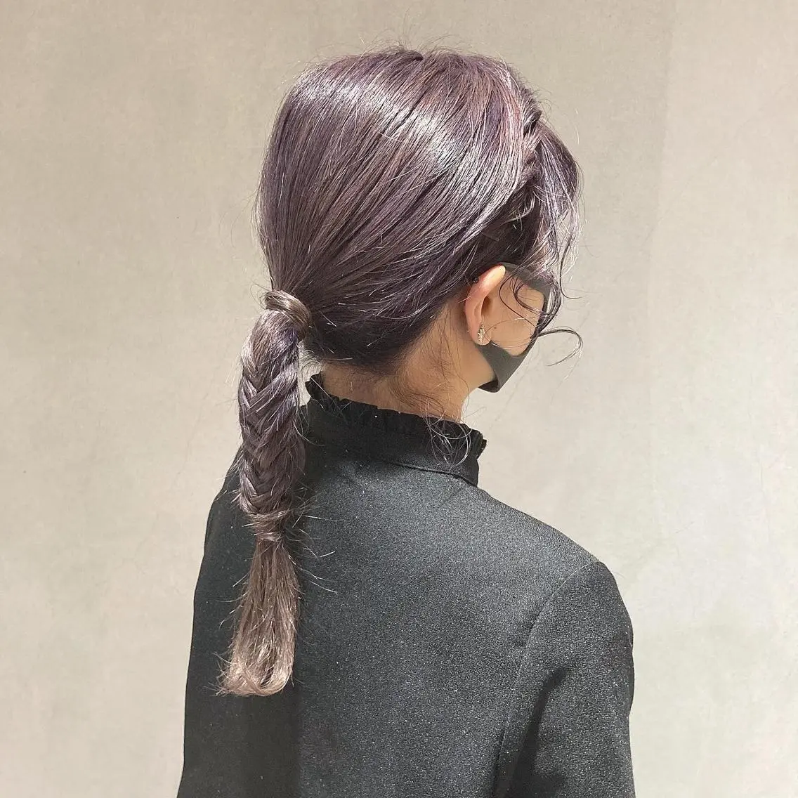 セミロング カラー ブリーチ ラベンダーカラー ヘアカラー トリートメント ボブ/透明感カラー /坂口恵梨子のヘアスタイル