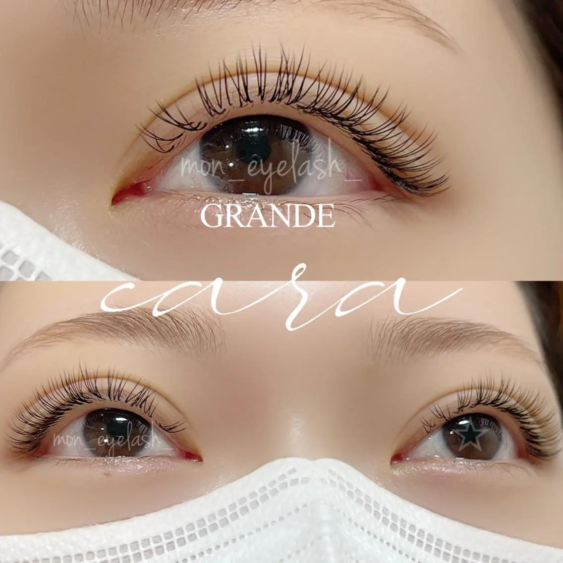 マツエク・マツパ アイブロウ バインドロック マツエク GRANDEcara 栄 Miki🍀のマツエク・マツパデザイン