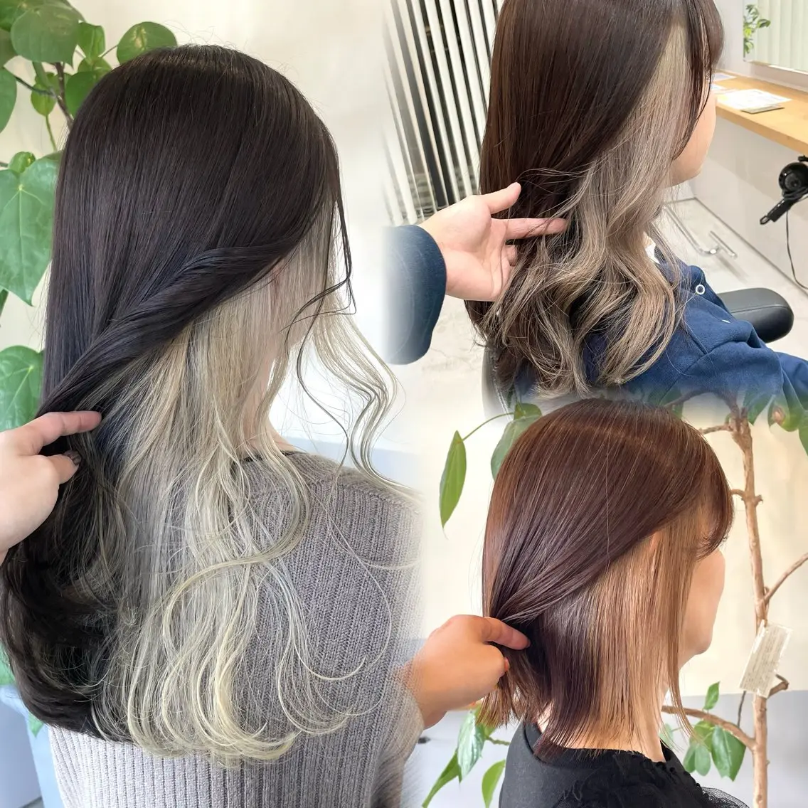 カラー ベージュカラー グレージュ インナーカラー ノエ/ 縮毛矯正/高岳のヘアスタイル