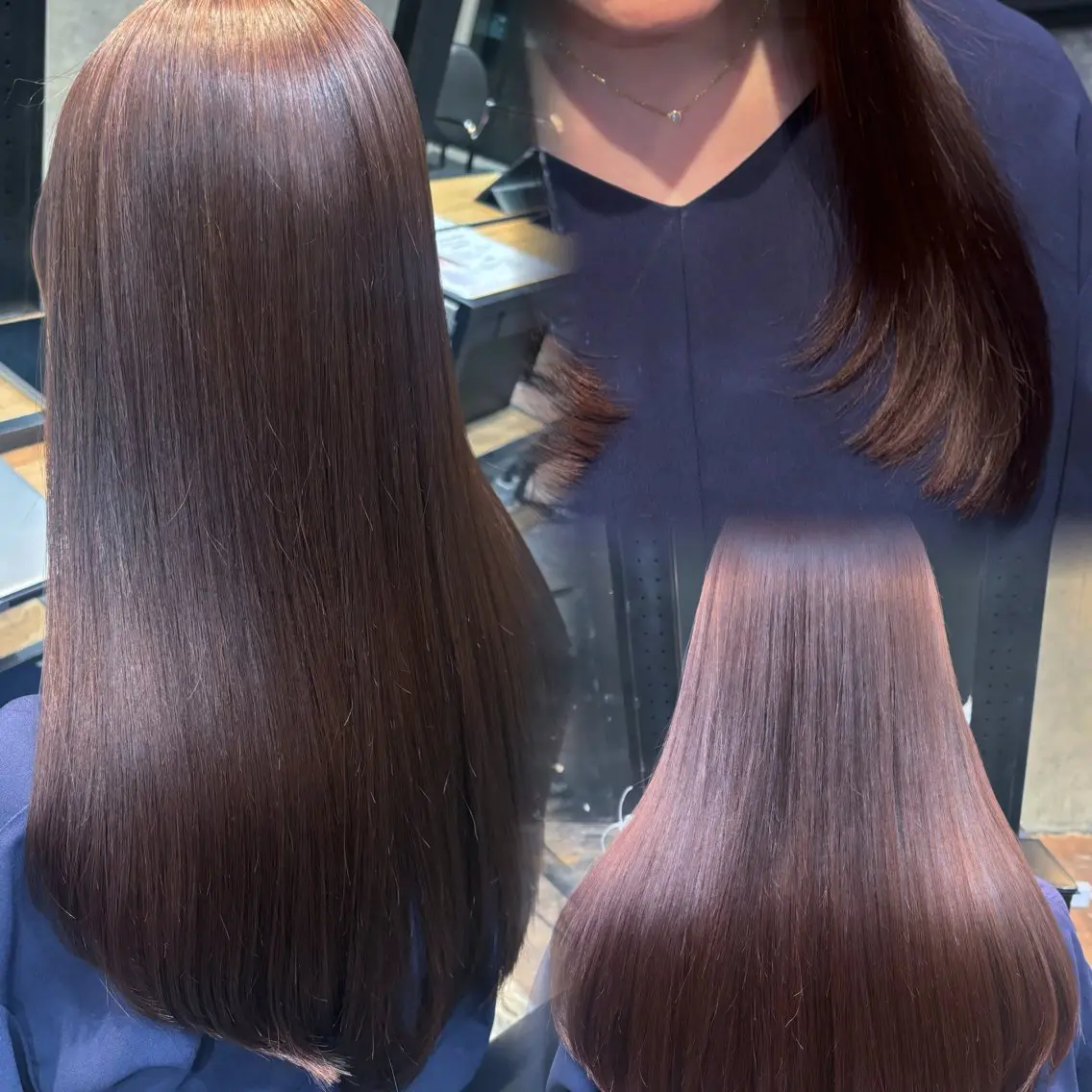 ロング レイヤーカット 縮毛矯正 カット 縮毛矯正 ハイトーン/透明感カ ラー/矯正/まな⭐️のヘアスタイル