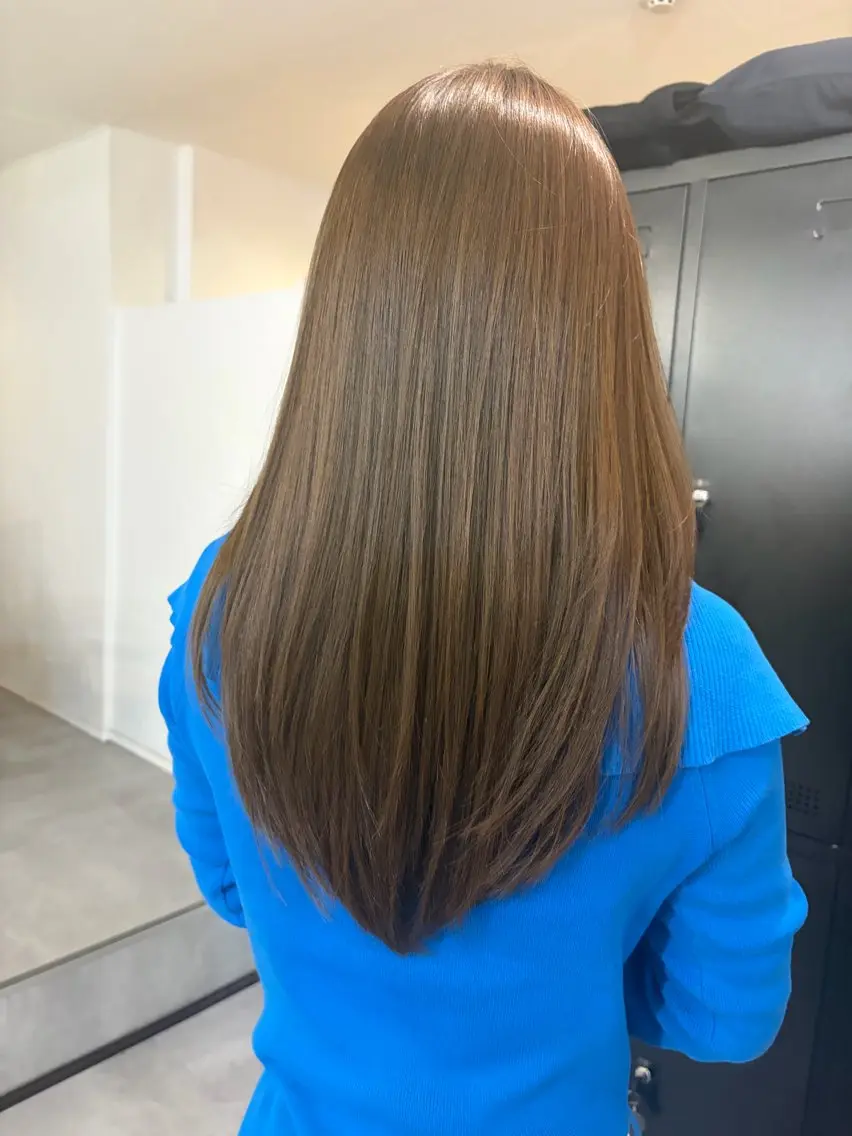 ロング カット ヘアカラー 南堀江レイヤーカット MIKU🍒のヘアスタイル