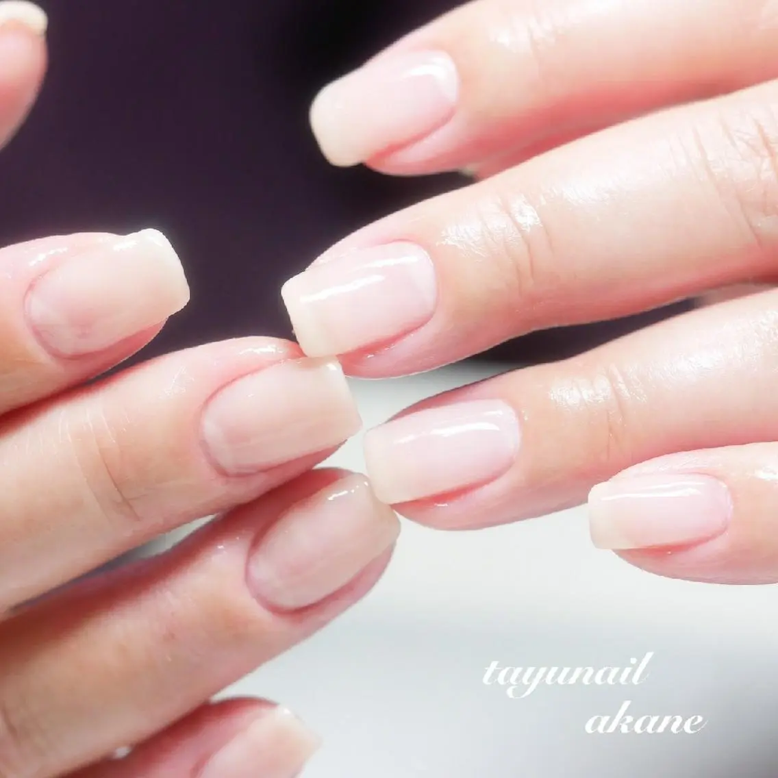 ネイル ブルー ジェルネイル ワンカラーネイル パラジェル 冬ネイル ネイルサロン 【たゆnail】のネイルデザイン