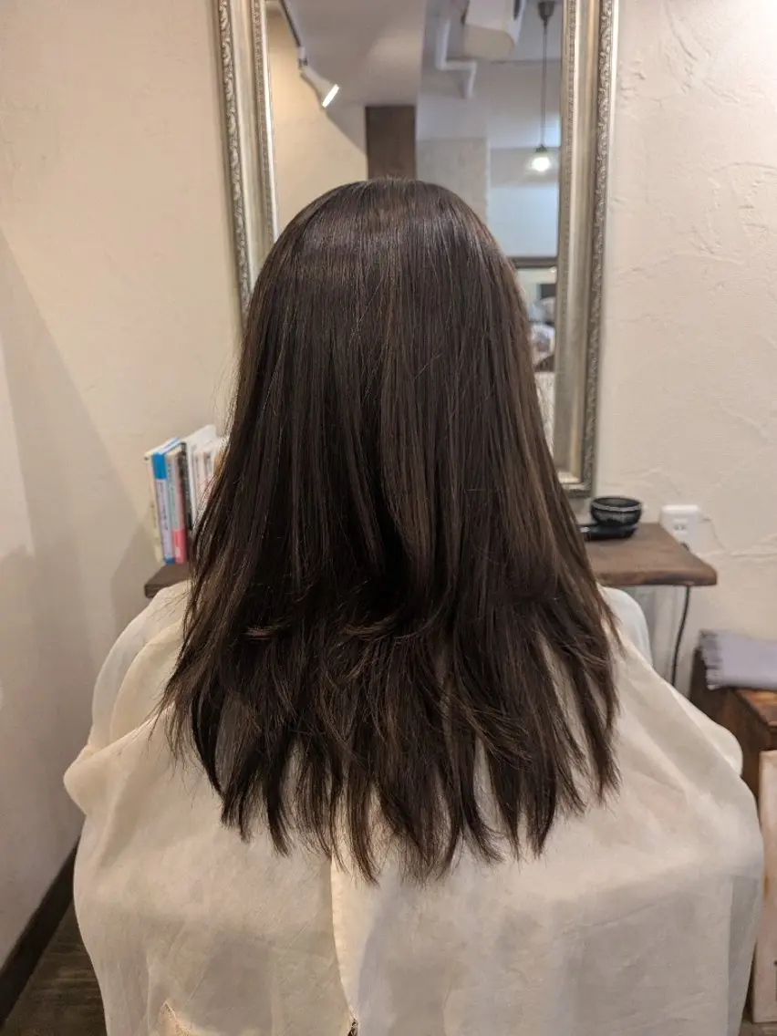 ミディアム ミディアムパーマ カットモデル無料✂️ 菊池　位公のヘアスタイル