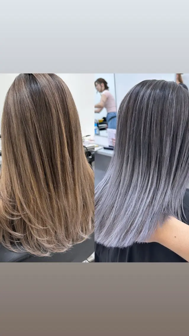 セミロング カラー ヘアアレンジ 久米 治仁のヘアスタイル
