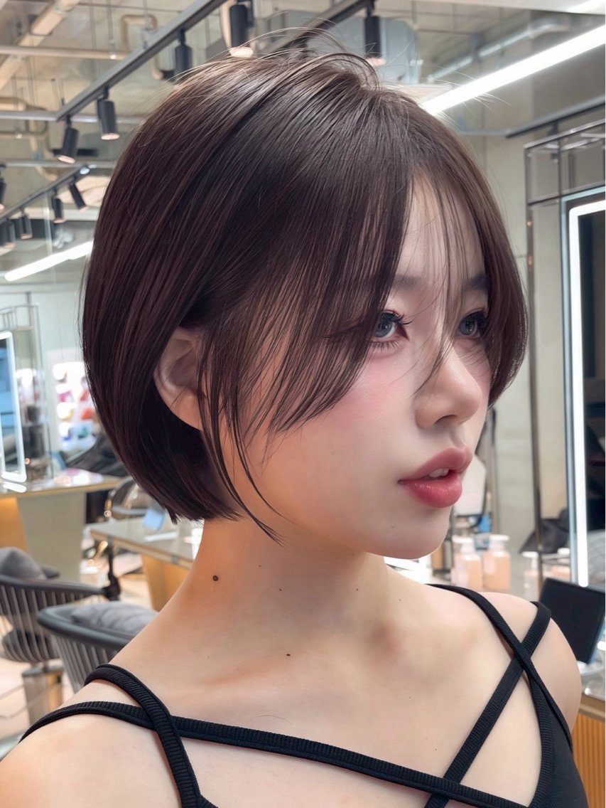 ショート カット ヒナ/ボブ ×ベージュ‎🤍のヘアスタイル
