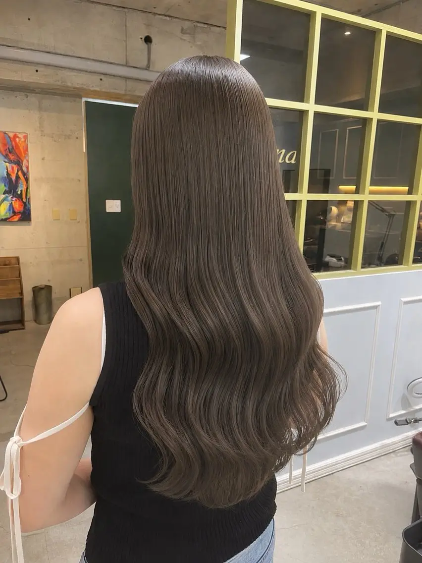 ロング カラー カット ヘアカラー トリートメント 🦩レイヤー|透明感 カラー🦩makoのヘアスタイル