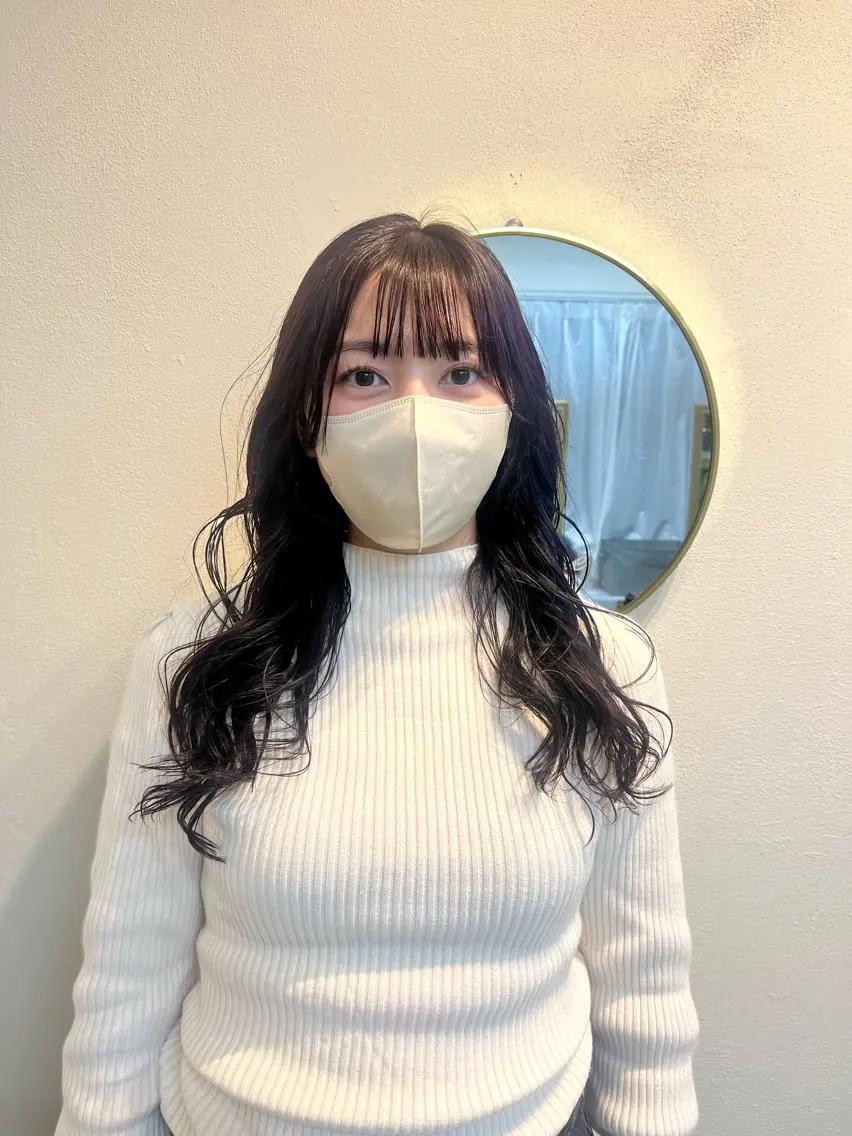 ロング カラー パーマ デジタルパーマ 佐藤 瑚碧のヘアスタイル