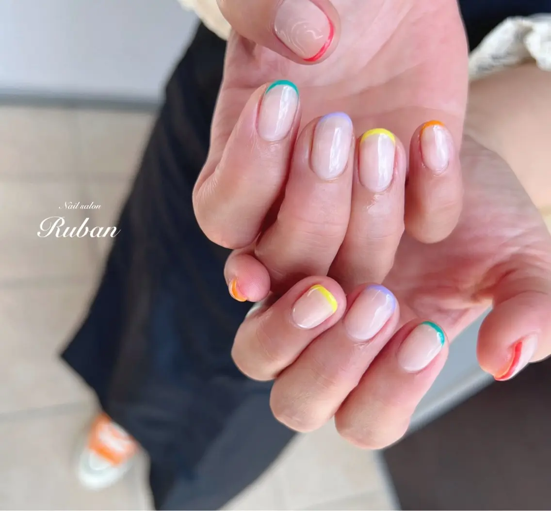 ネイル フレンチネイル シンプルネイル Nail salon Rubanのネイルデザイン