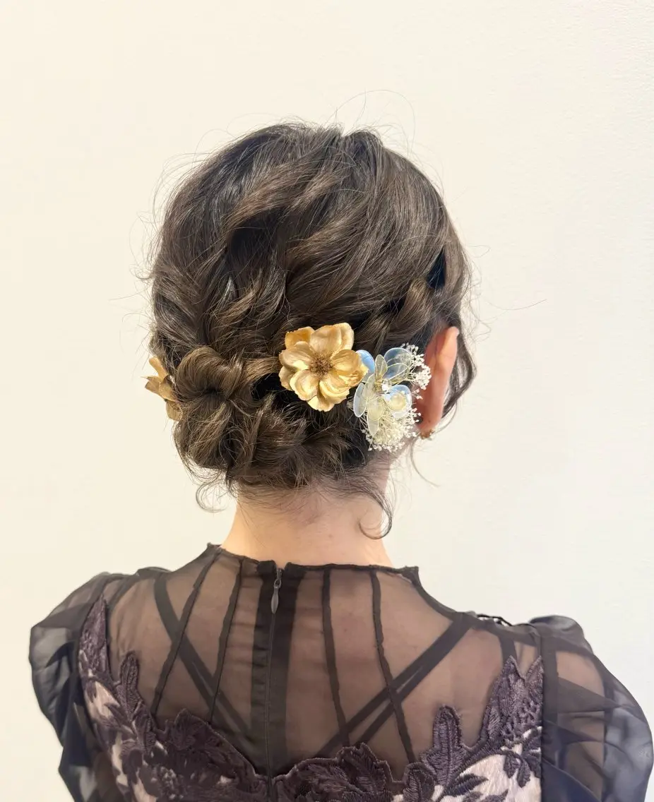 ミディアム ヘアアレンジ ボブ NAGASHIMA RINAのマツエク・マツパデザイン