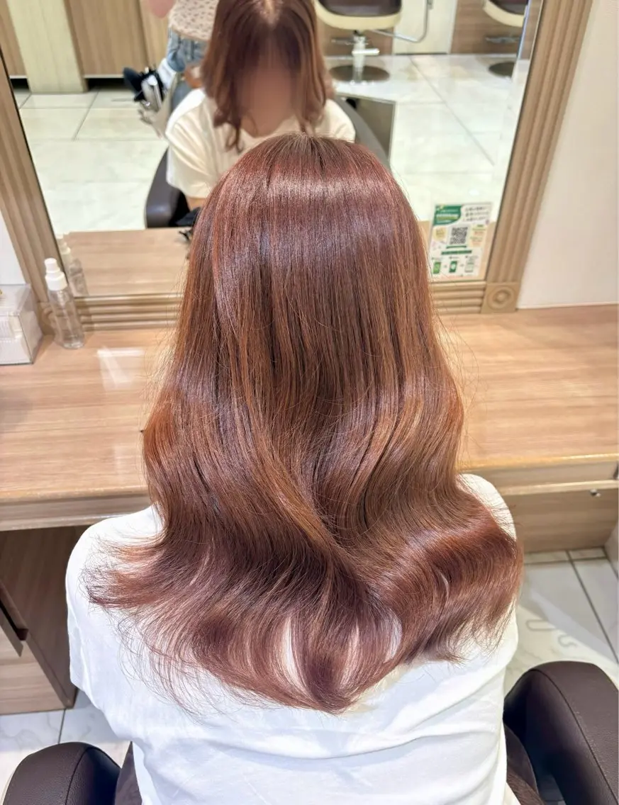 セミロング カラー ヘアカラー トリートメント ヘアセット 透明感カラー/巻き髪 🤍あすみ‎‎‎🤍のヘアスタイル