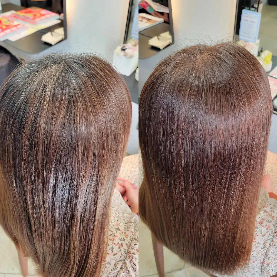 セミロング 野村 果音(カノン)のヘアスタイル