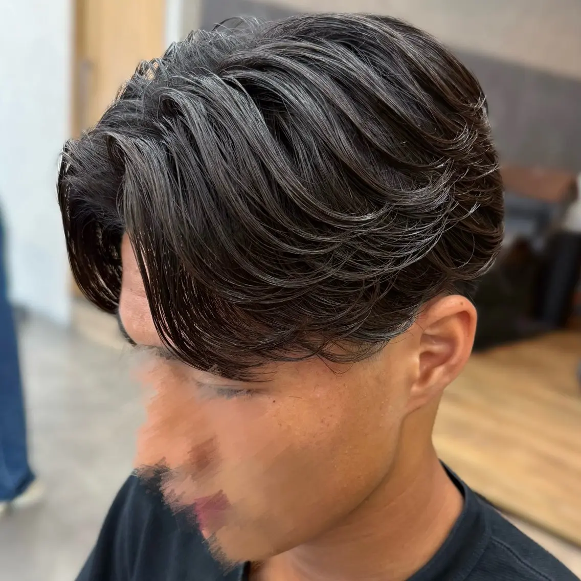 パーマ メンズ センターパート フェザーパーマ メンズパーマ カット パーマ 楓🍁毛流れ /フェザーパーマのヘアスタイル
