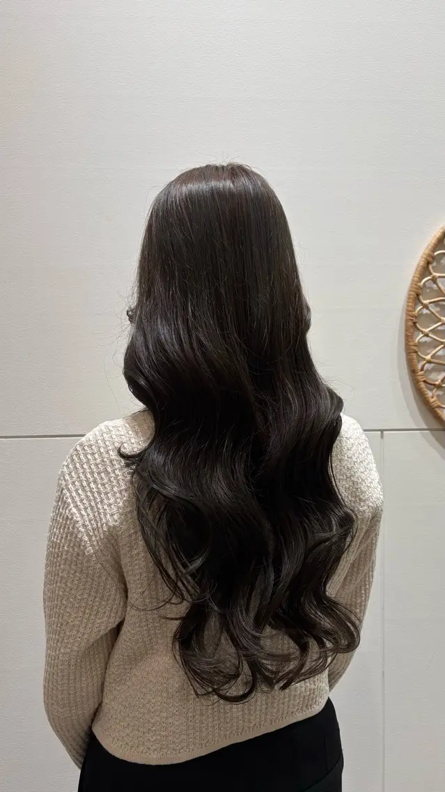 ロング カラー グレージュ オリーブグレージュ オリーブグレー DIVA DIVO Arbor キズナのヘアスタイル