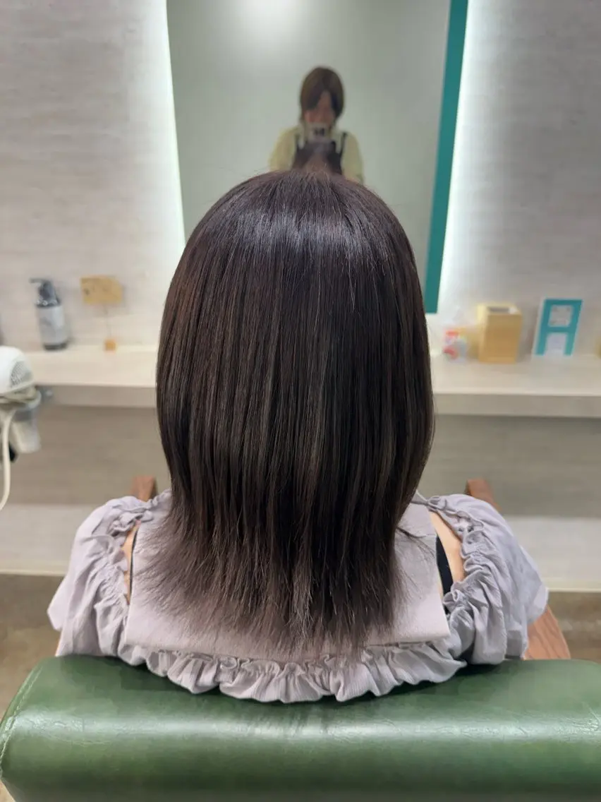 ミディアム カラー ラベンダーカラー ボブ くびれヘア カット ヘアカラー トリートメント ヘッドスパ 縮毛矯正/髪質改善 /関内/あべももこのヘアスタイル