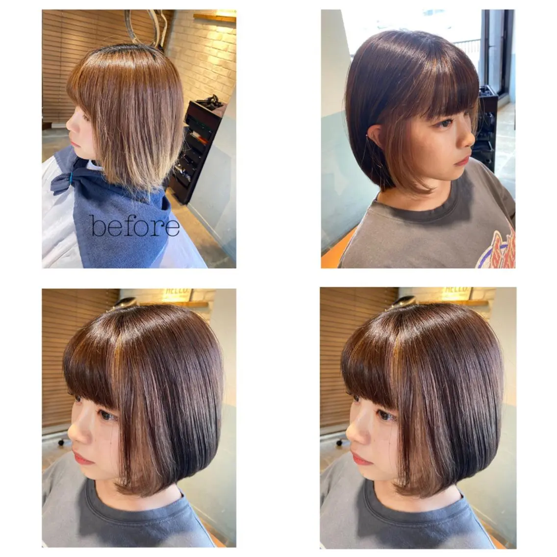 カラー インナーカラー 🩵盛れる顔周りヘア EMI🩵のヘアスタイル