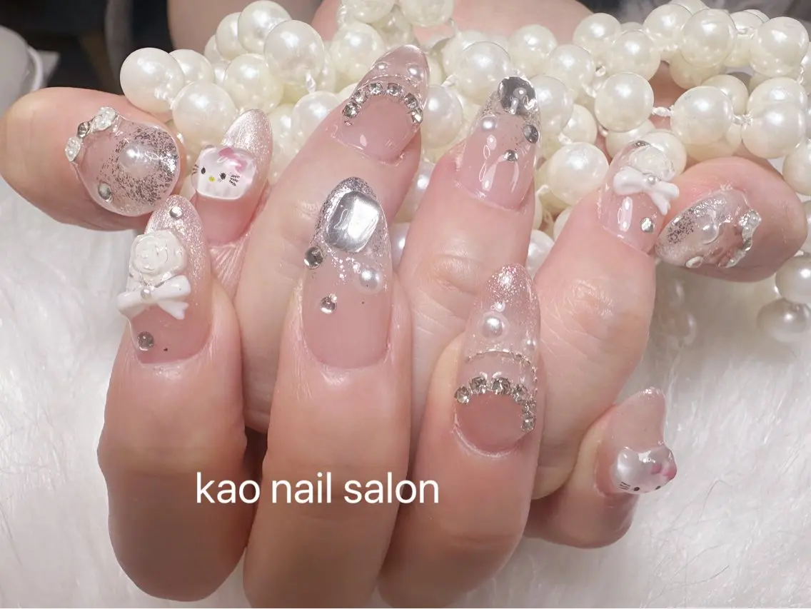 ネイル ハンドネイル kao パラジェル スカルプ/長さだしのネイルデザイン