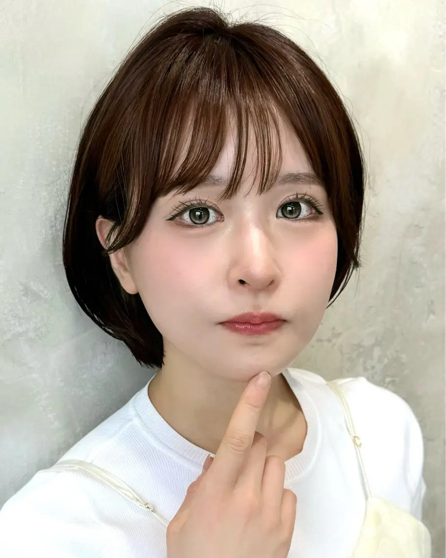 ショート カラー カット ヘアカラー トリートメント 💍新宿ショート 💍岩田莉奈のヘアスタイル