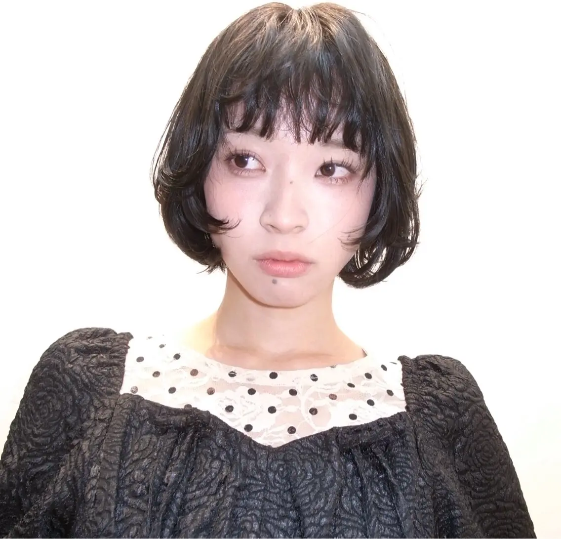 🍑 黒染め使わない暗髪カラーの写真