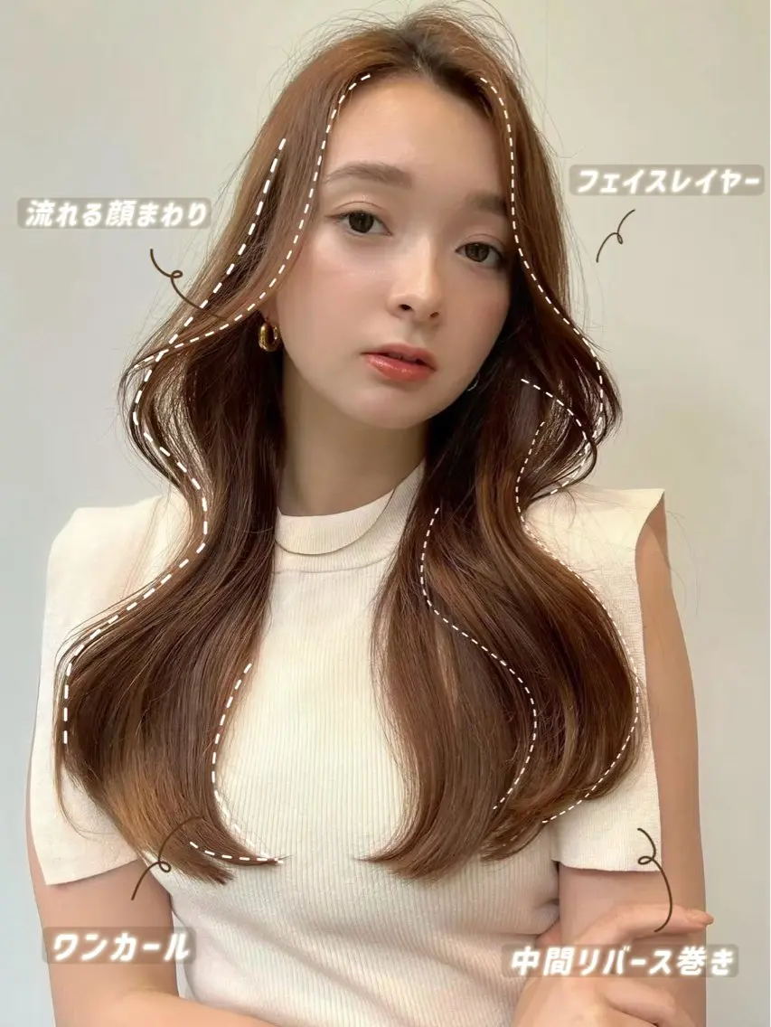 ロング ロングレイヤー レイヤーカット ロング 鈴木 菜々映のヘアスタイル