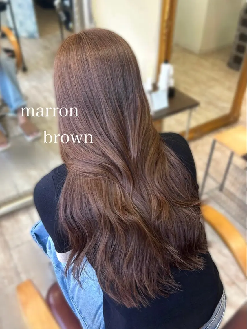 ロング カット ヘアカラー トリートメント 【艶ヘア】 どうまえのヘアスタイル