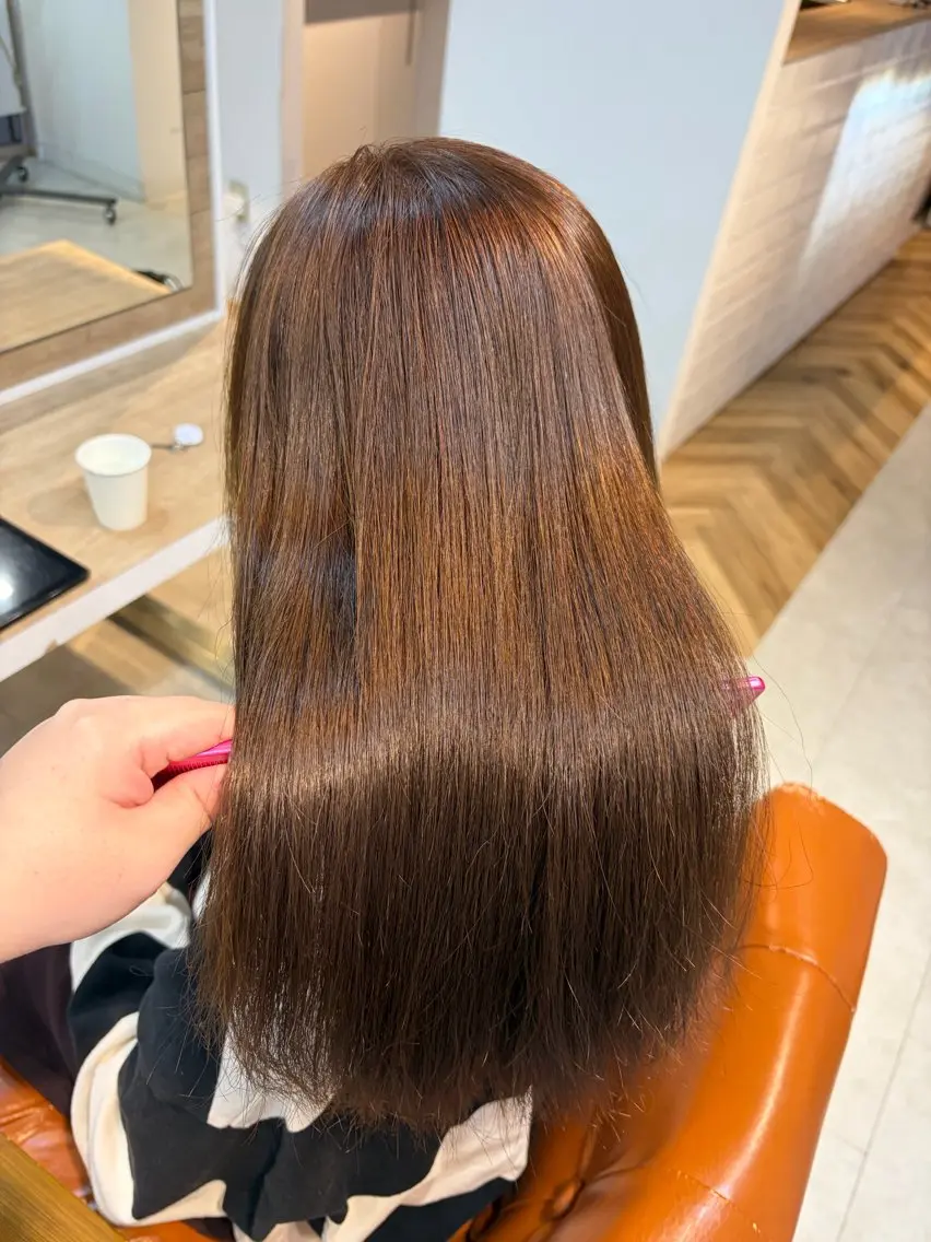 セミロング ヘアカラー トリートメント 緑区/艶髪 🦋柿下のヘアスタイル