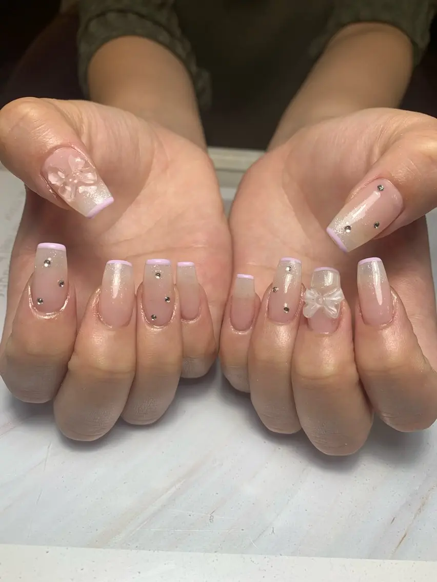 ネイル フレンチネイル ジェルネイル 韓国ネイル マグネットネイル マグネットフレンチ akina nailsのネイルデザイン