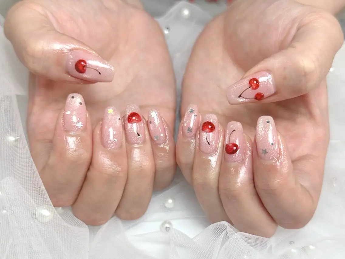 ネイル BURGUNDY ジョイシーのネイルデザイン