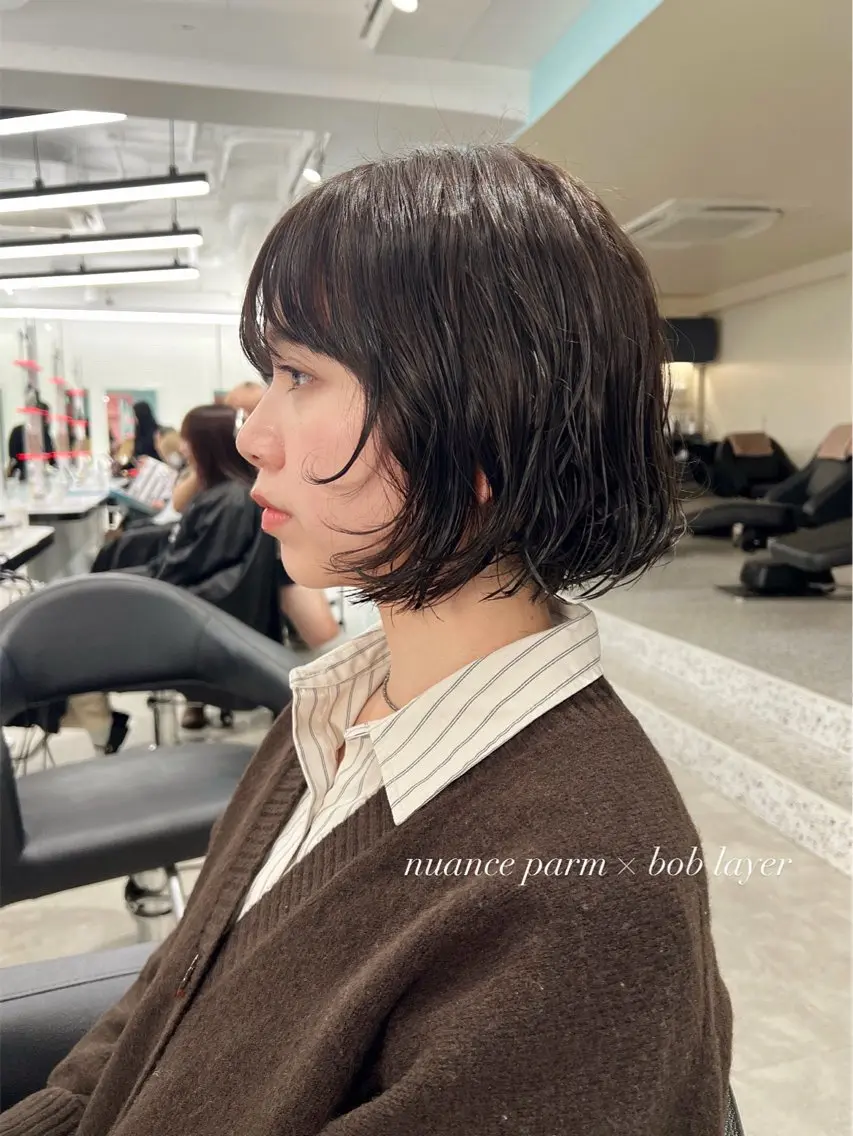 ショート パーマ パーマ 透明感ベージュ 🎀Sayaka🎀のヘアスタイル