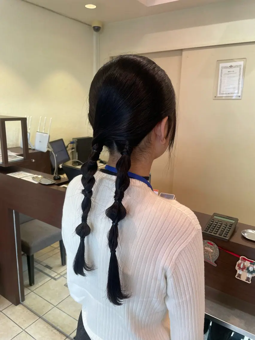 ヘアアレンジ ヘアセット 桑田 新菜のヘアスタイル