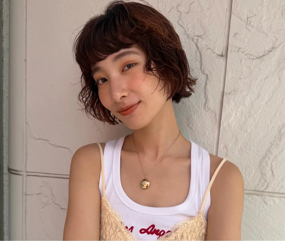 ショート カラー パーマ 🐢ダブルカラー🐢 透明感/このかのヘアスタイル