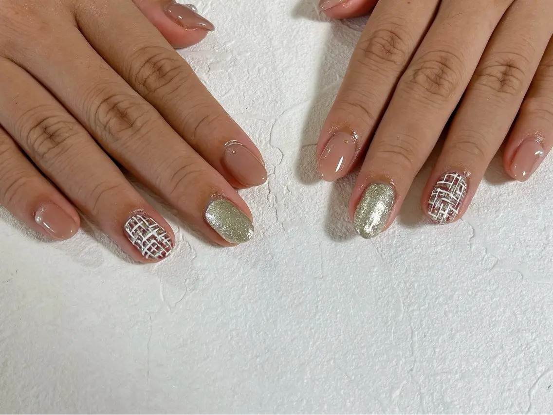 ネイル オーロラネイル フットネイル フレンチネイル ジェルネイル 韓国ネイル ハンドネイル kiki nail たまプラーザのネイルデザイン